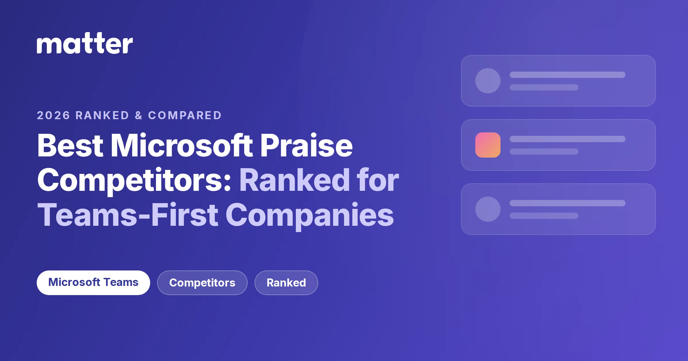 Best Microsoft Praise competitors ranked for Teams-first companies, 2026 guide