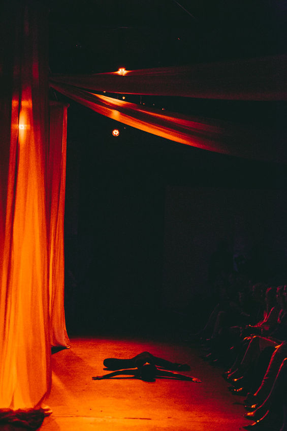 Sold-out fashion show in Dallas produced by Natasha Brito for AUSTERE Magazine, inspired by Dante's Inferno with seven designers representing the seven levels of hell