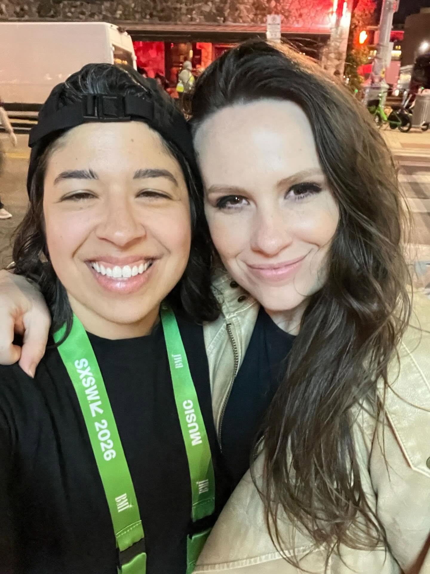 Natasha Brito, founder and CEO of AUSTERE, with VP of Marketing and Client Experience Lauren Darrah at SXSW 2026