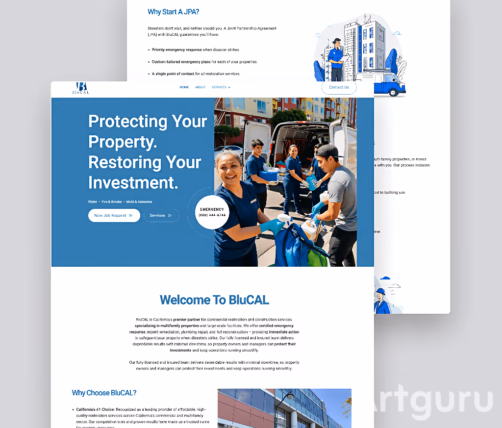 A mockup of a project