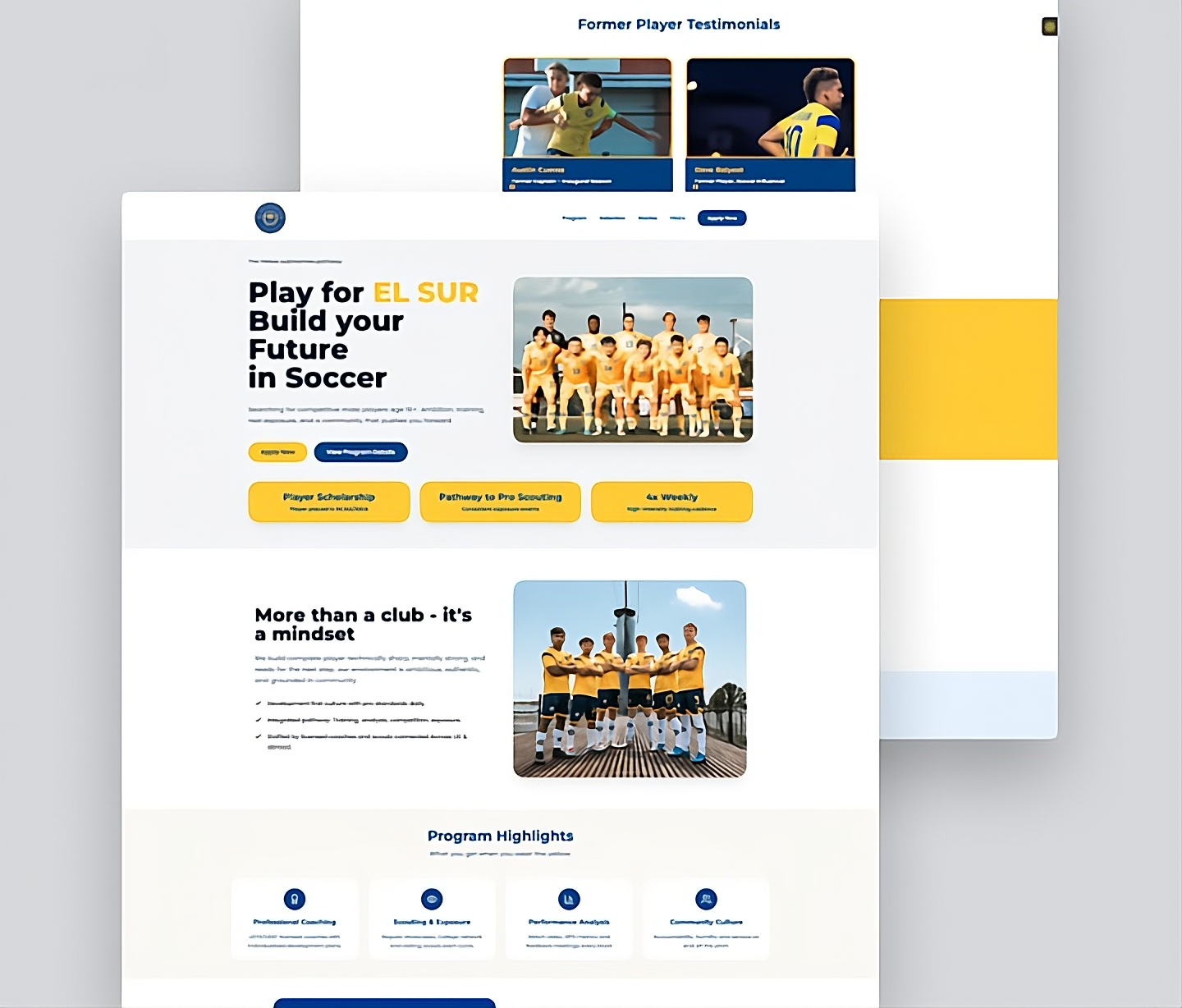 A mockup of a project