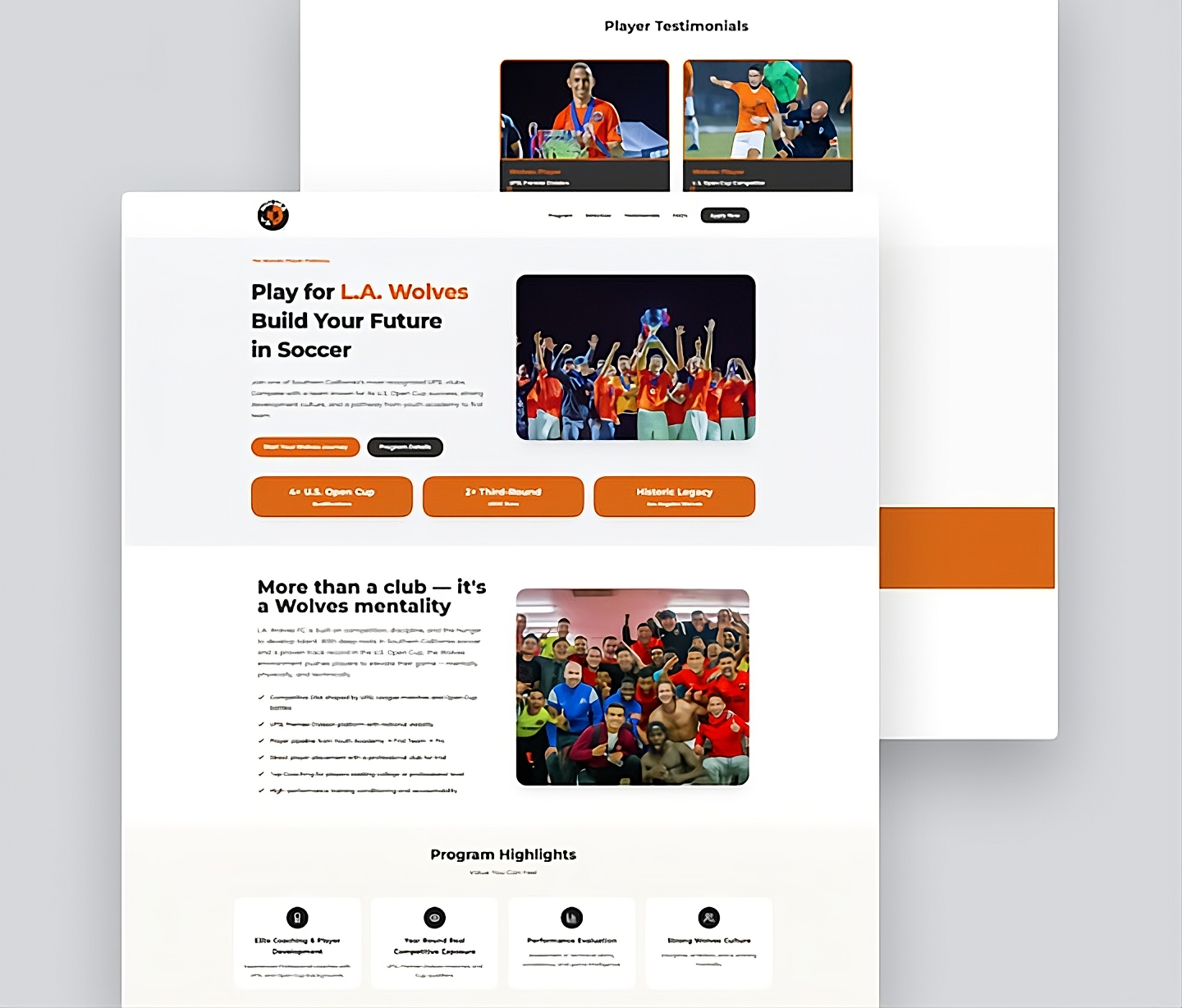 A mockup of a project