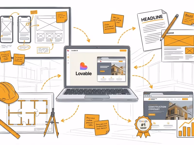 Website design for construction companies case study illustration
