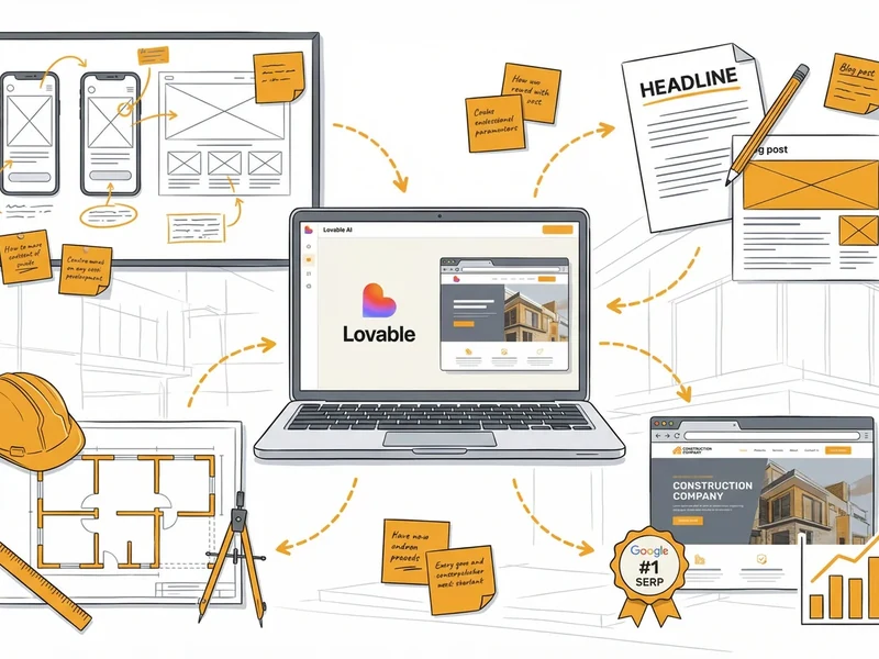 Website design for construction companies case study illustration