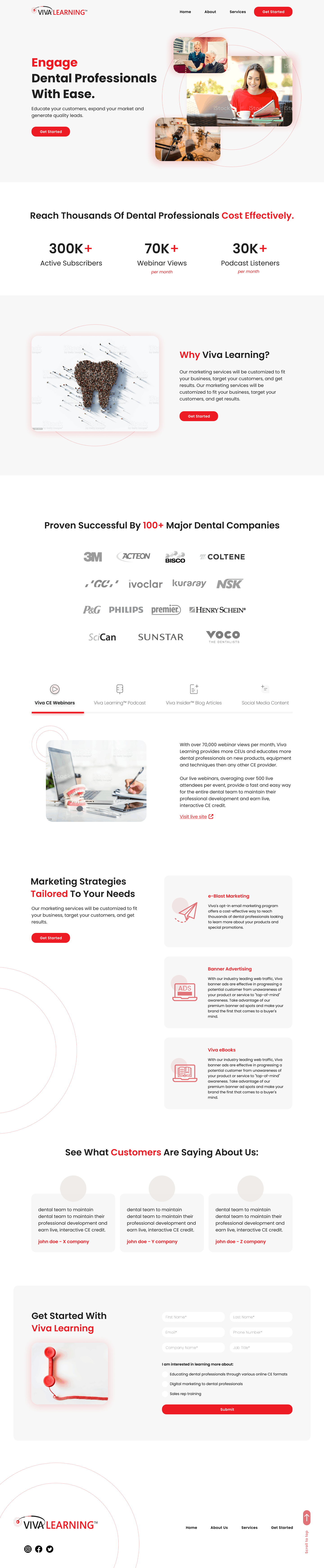 A mockup of a project