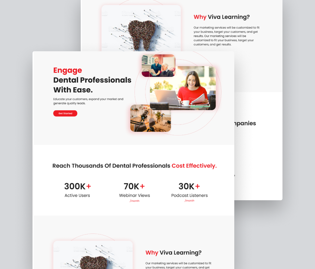A mockup of a project