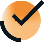 Yellow checkmark icon.