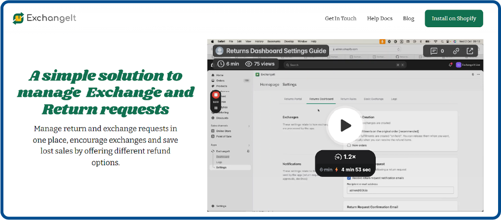 Exchange It homepage