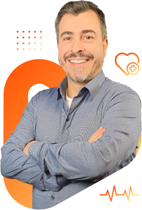 Fotos dos professores de Cardiologia: Alexandre Rouge, Marcela Cedenilla, Marcia Freitas e Monique Esteves