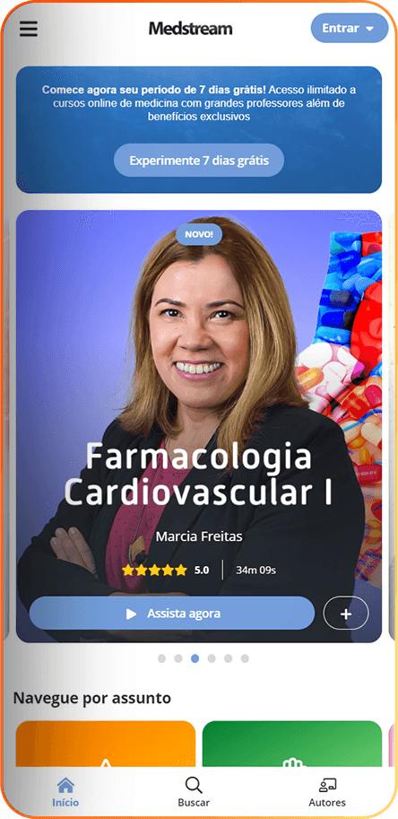 Smartphone com a capa do curso Farmacologia Cardiovascular