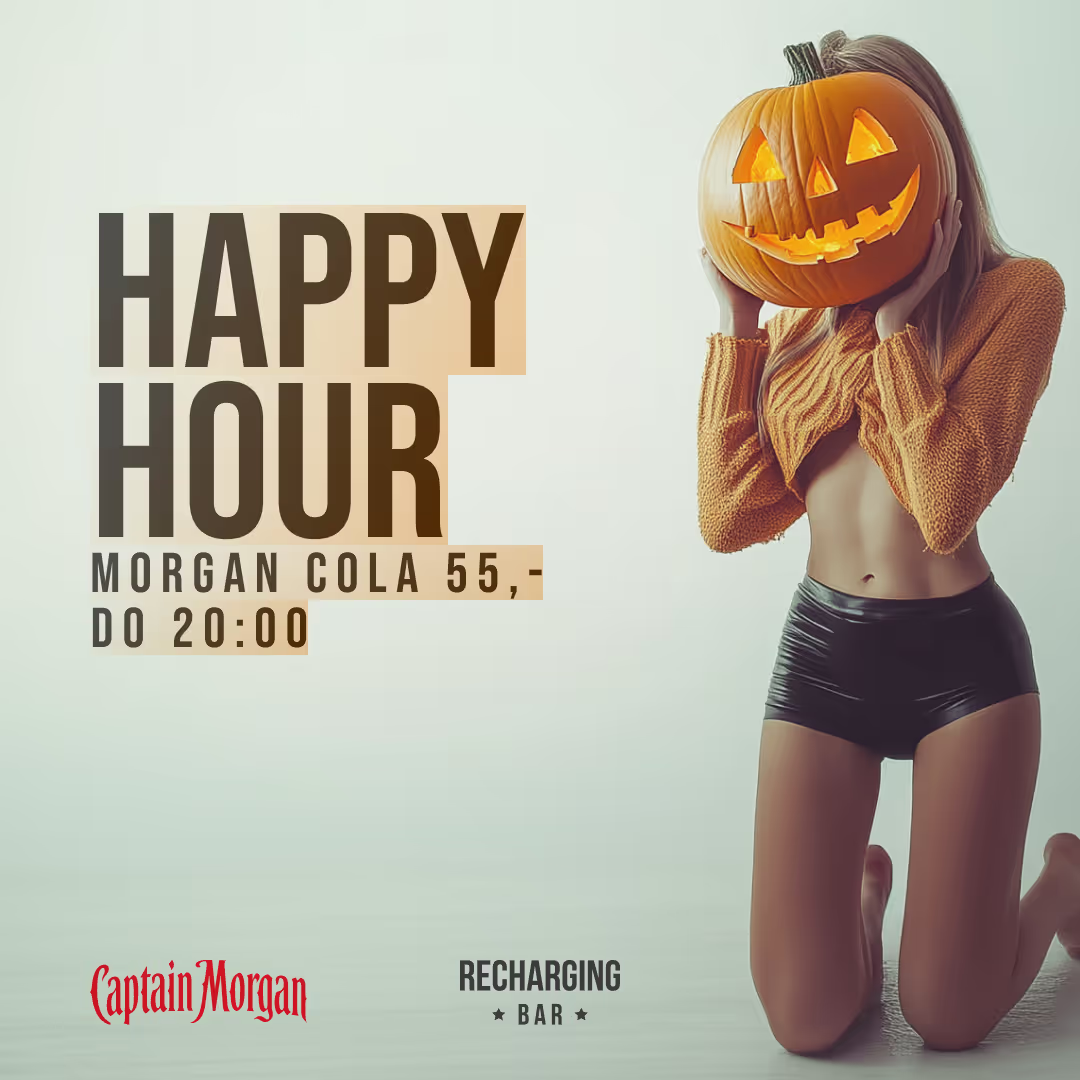 Happy hour - Morgan Cola jen za 55Kč do 20:00.
