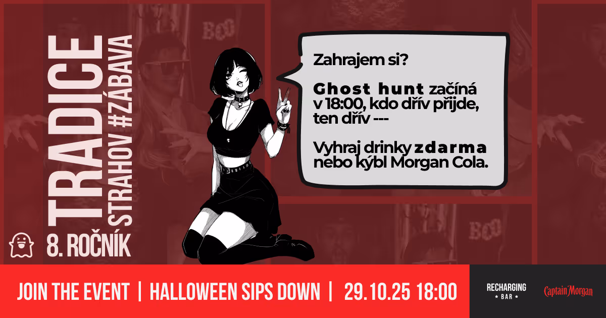 Ghost hunt začíná v 18:00. Vyhraj drinky zdarma nebo kýbl Morgan Cola.