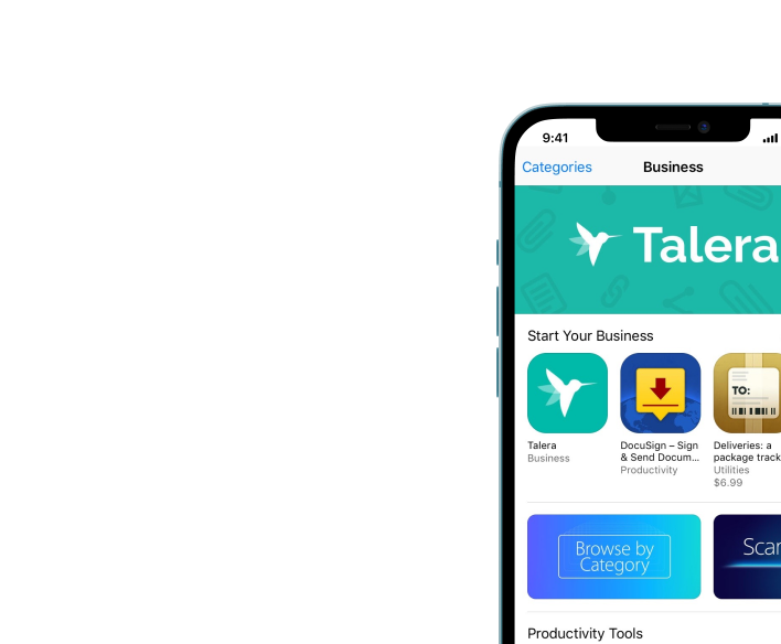 Talera is feature on the app store