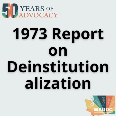 1973 Report on Deinstitutionalization
