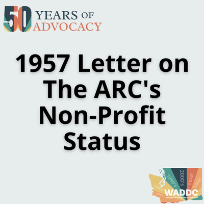 1957 Letter on ARC's Non-Profit Status