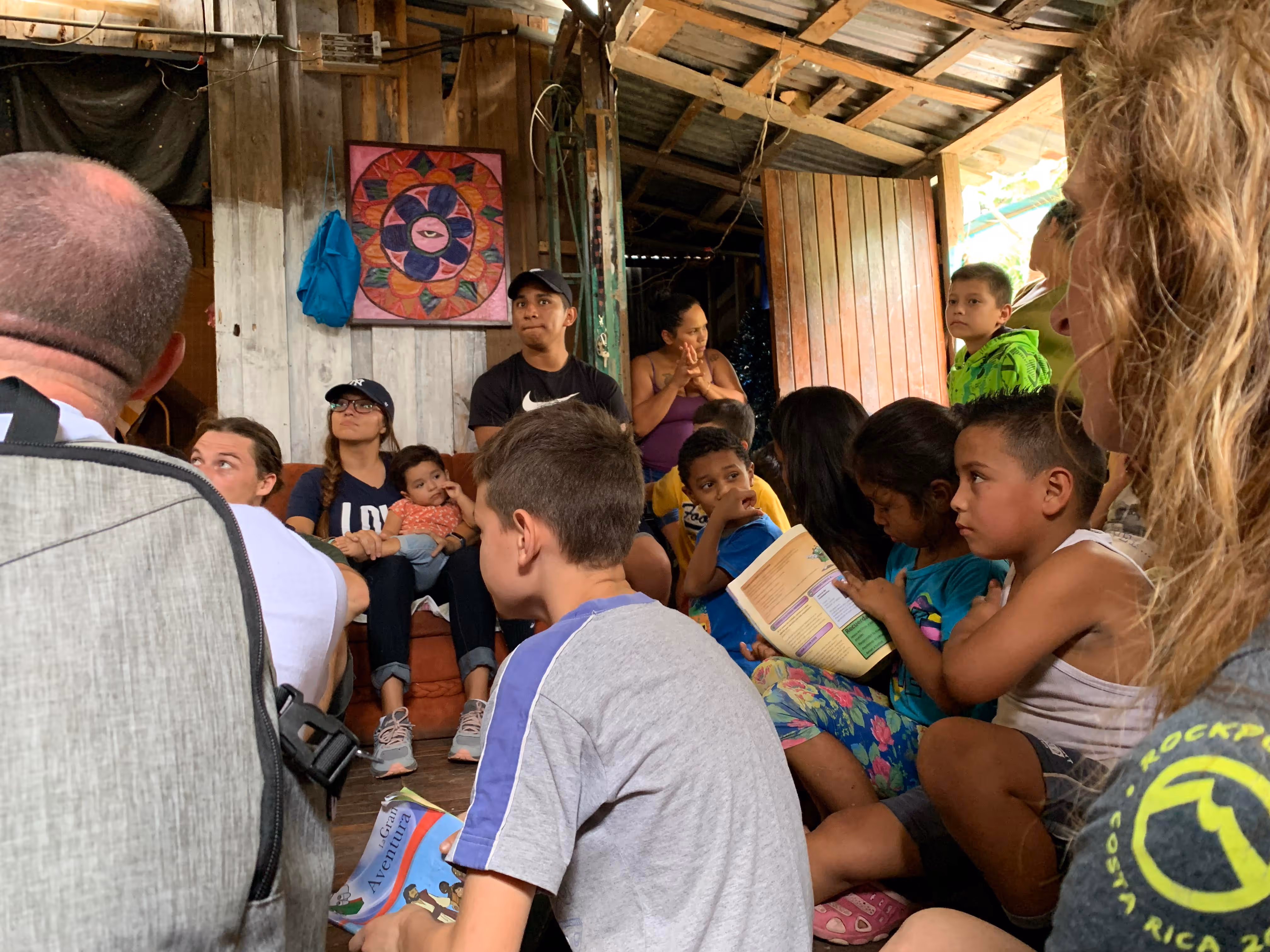 A group of nationality helping the children at Turning Point Church.