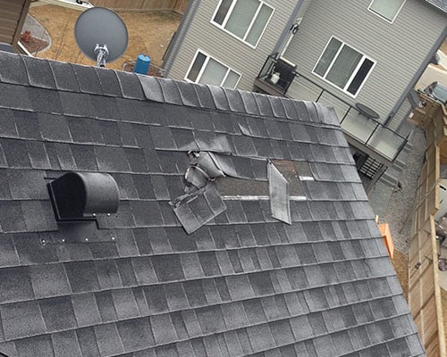 hail damaged roof