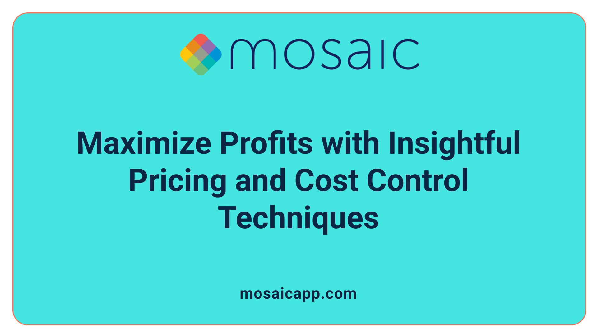Maximize Profits with Insightful Pricing and Cost Control Techniques