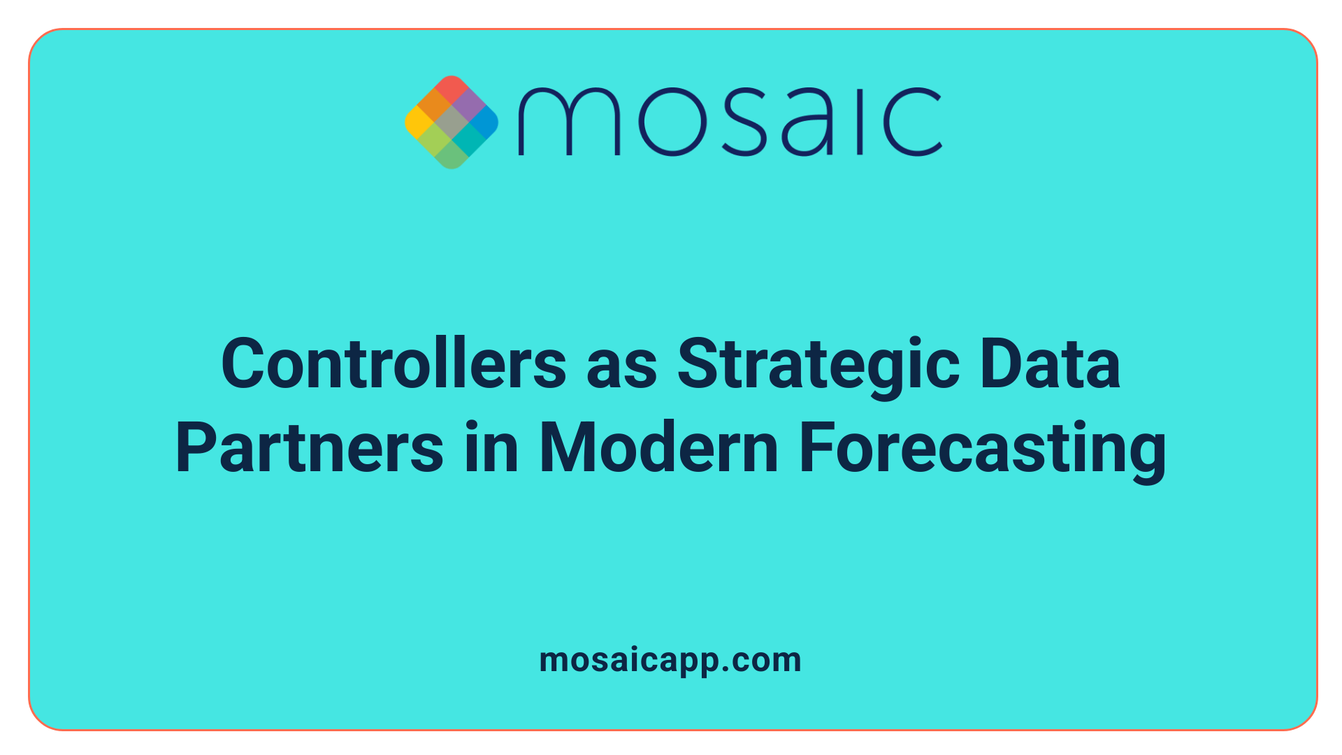 Controllers as Strategic Data Partners in Modern Forecasting