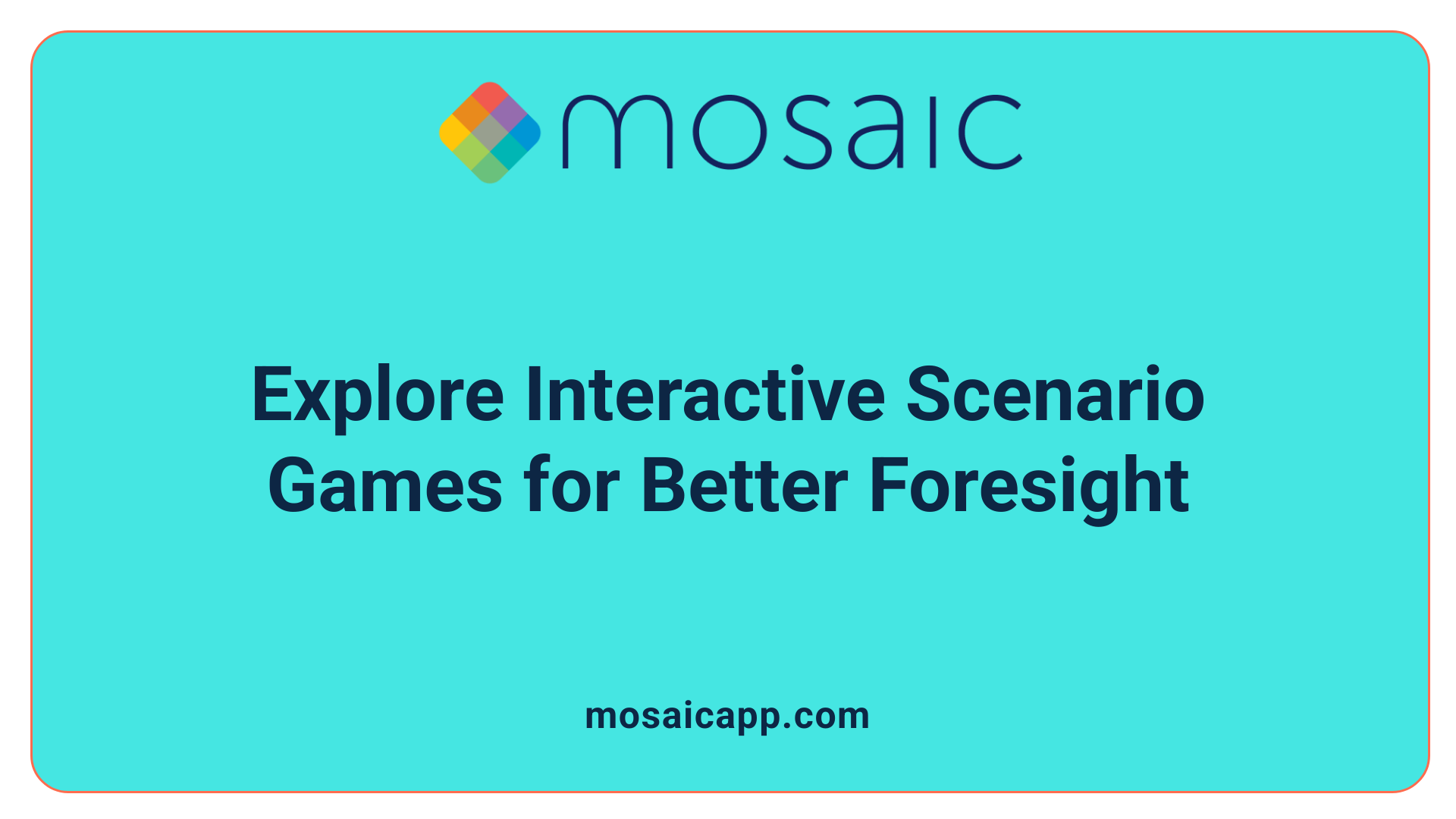 Explore Interactive Scenario Games for Better Foresight