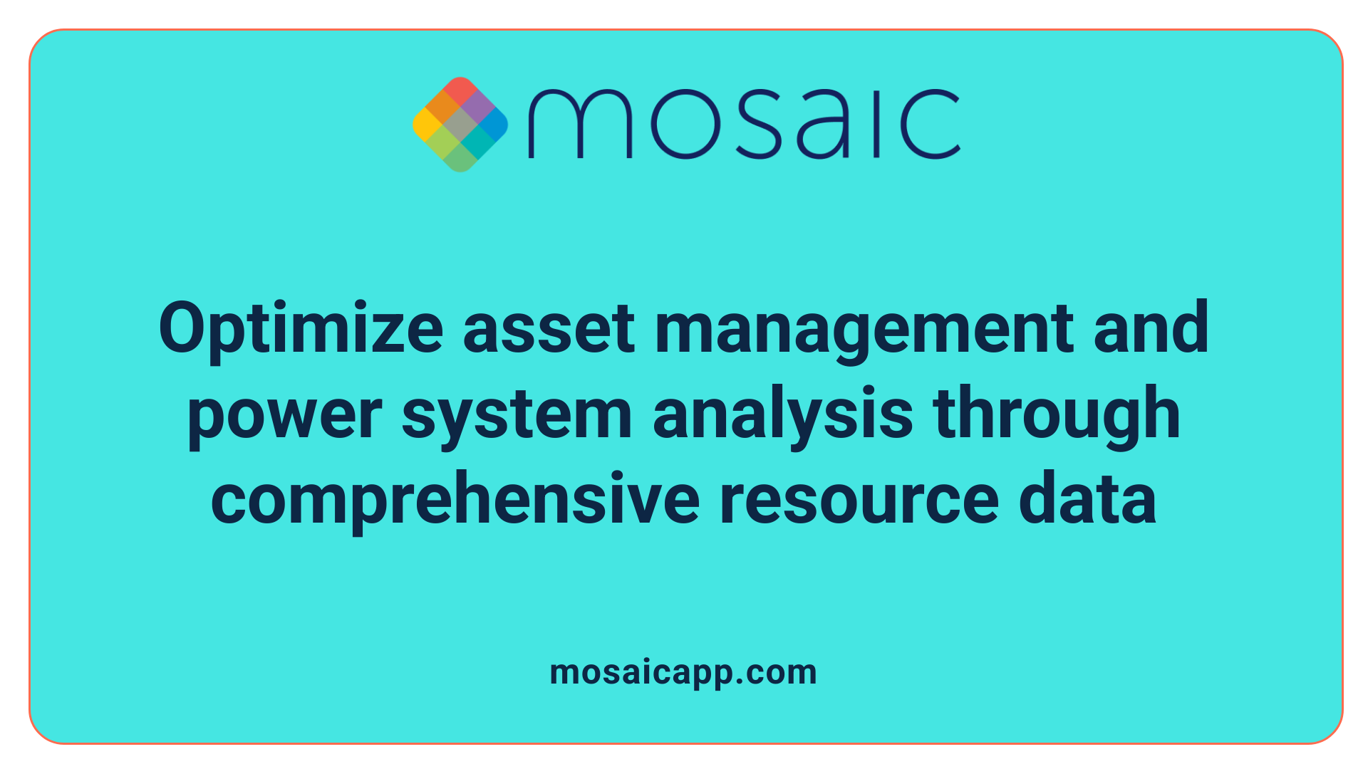 Optimize asset management and power system analysis through comprehensive resource data