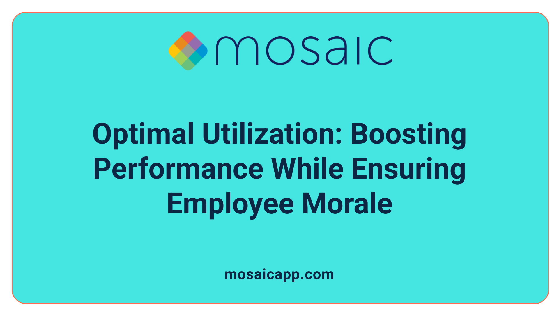 Optimal Utilization: Boosting Performance While Ensuring Employee Morale