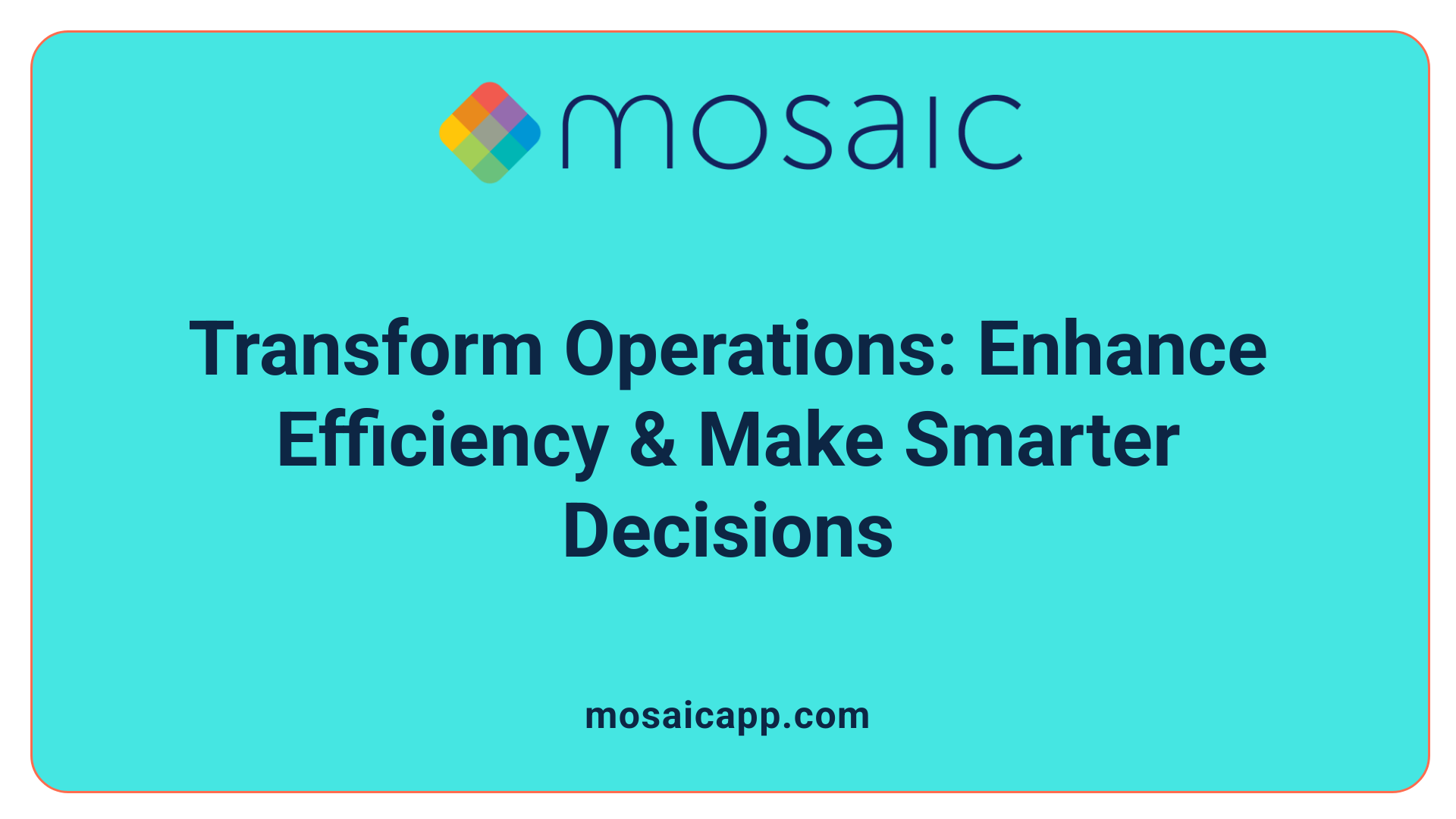 Transform Operations: Enhance Efficiency &amp; Make Smarter Decisions