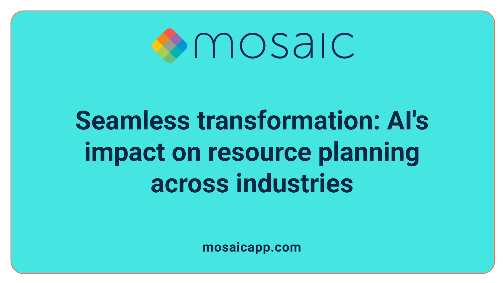 Seamless transformation: AI's impact on resource planning across industries