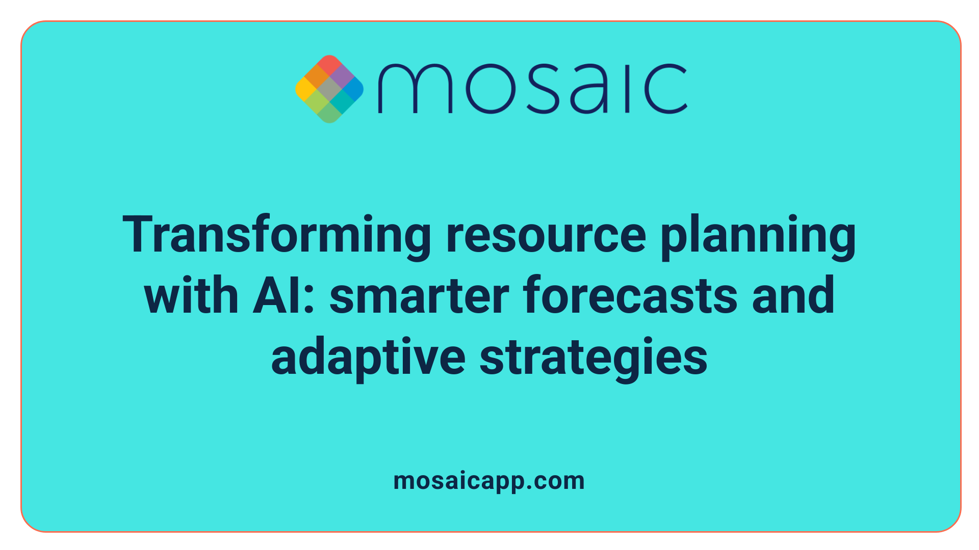 Transforming resource planning with AI: smarter forecasts and adaptive strategies