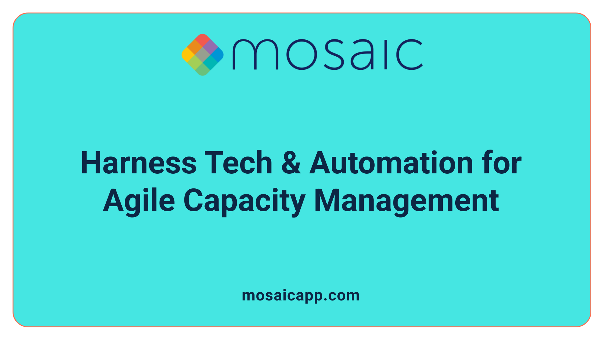 Harness Tech & Automation for Agile Capacity Management