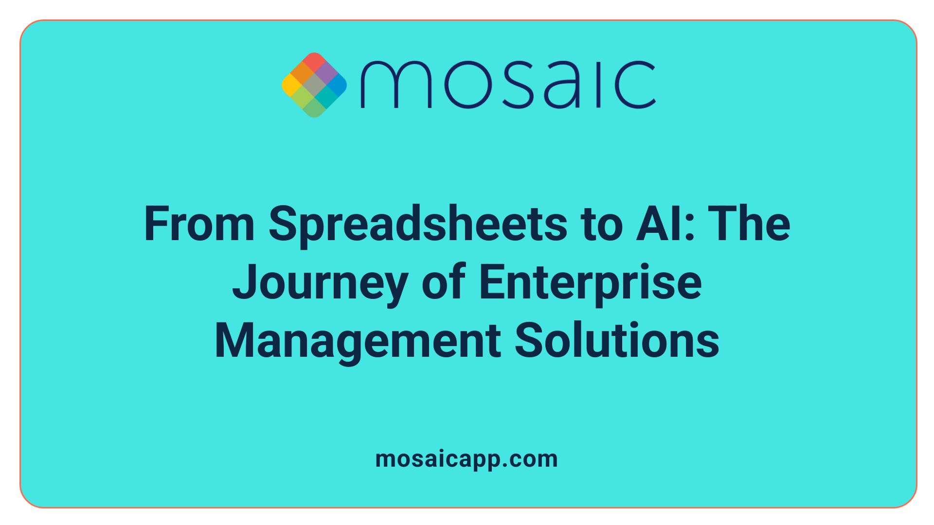 From Spreadsheets to AI: The Journey of Enterprise Management Solutions
