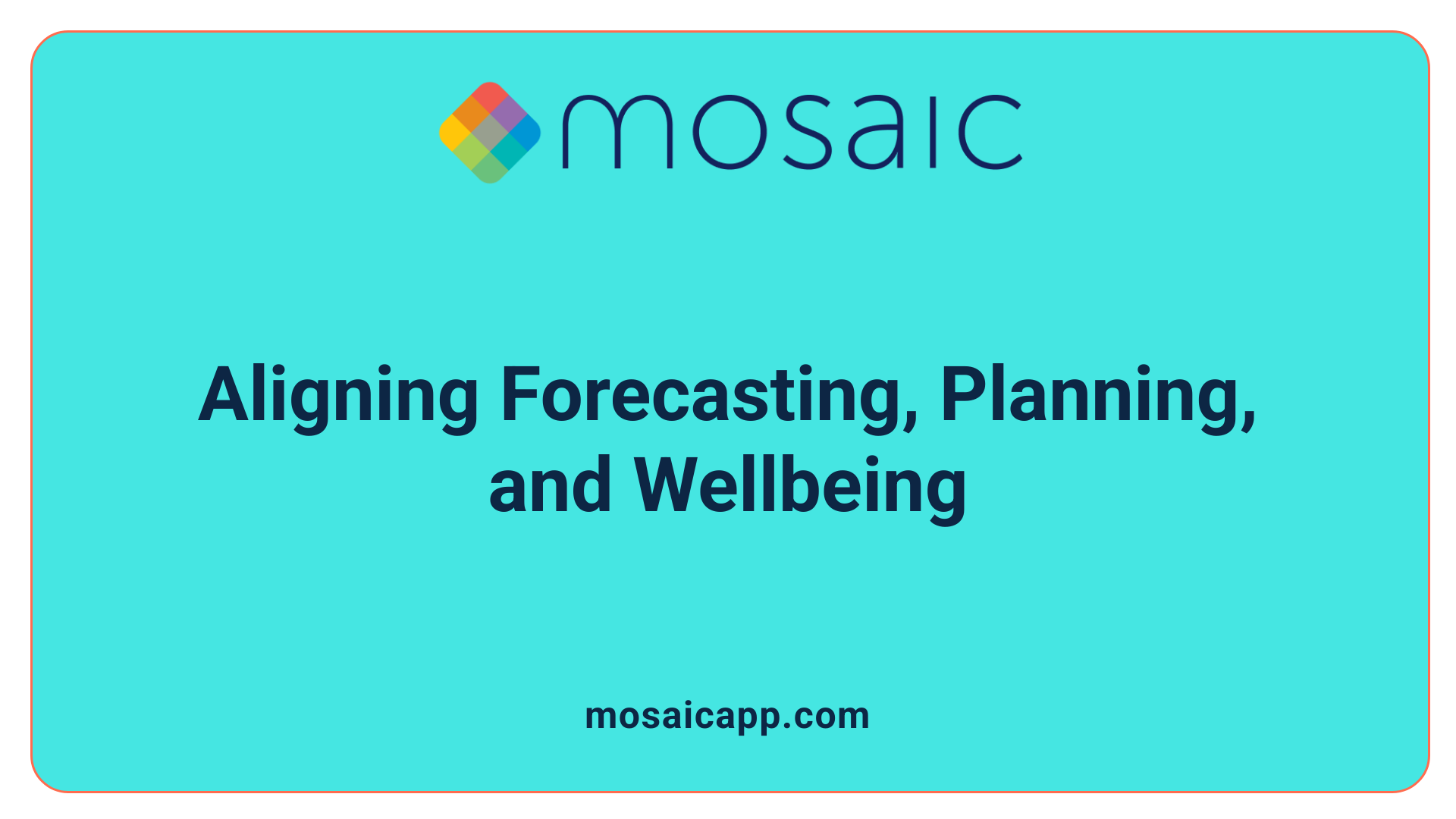 Aligning Forecasting, Planning, and Wellbeing