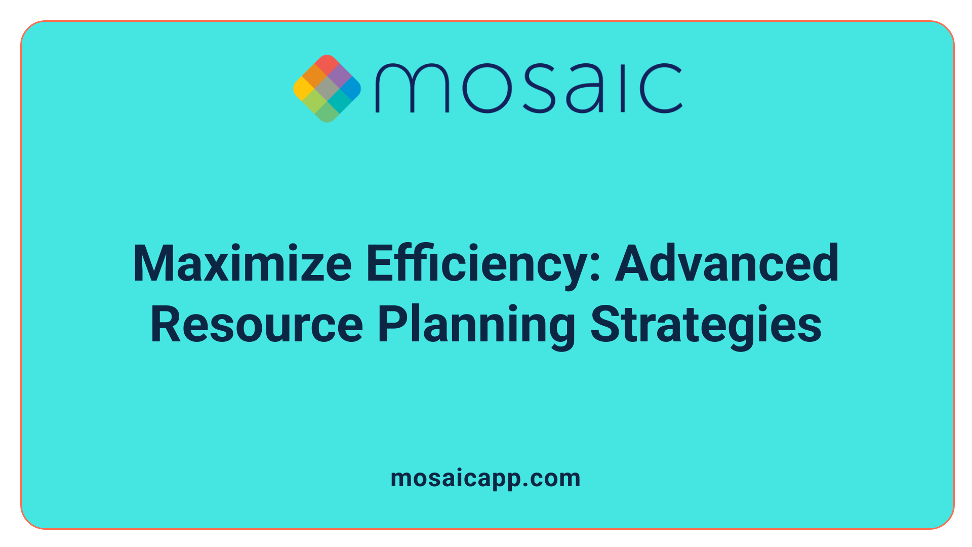 Maximize Efficiency: Advanced Resource Planning Strategies