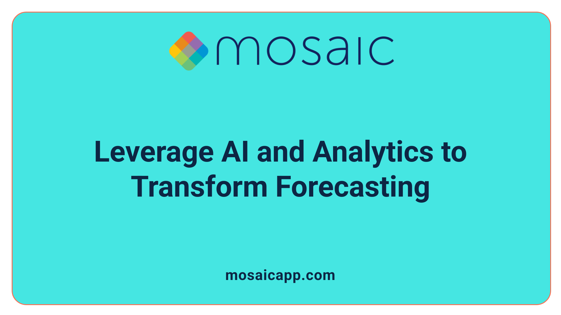 Leverage AI and Analytics to Transform Forecasting