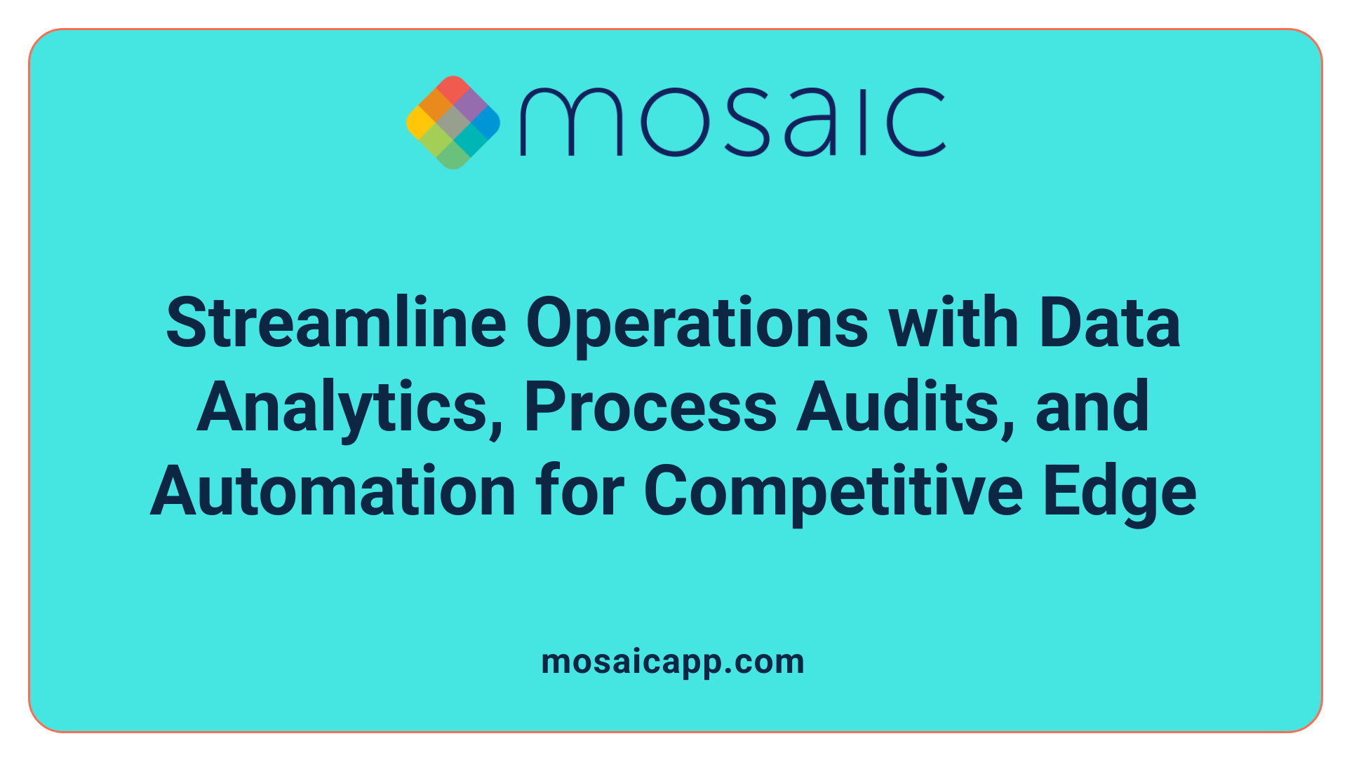 Streamline Operations with Data Analytics, Process Audits, and Automation for Competitive Edge