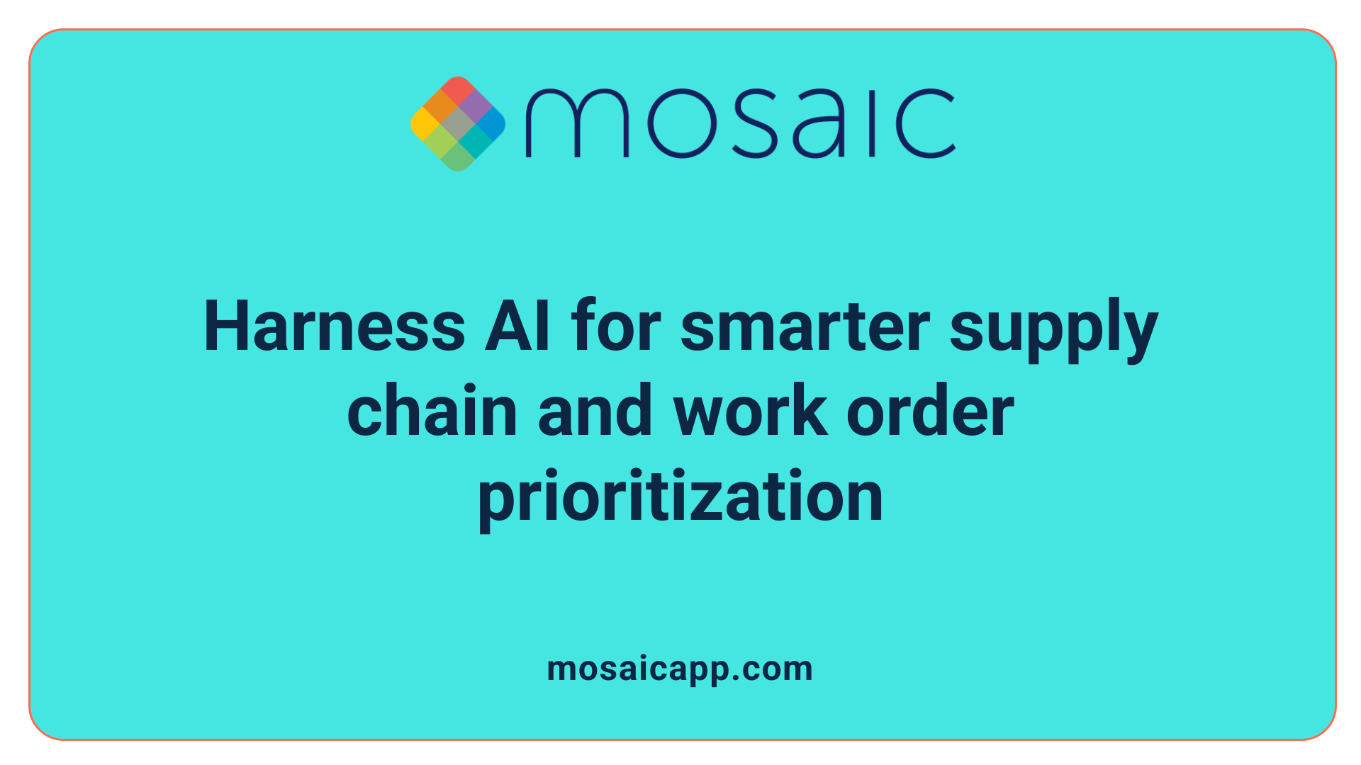 Harness AI for smarter supply chain and work order prioritization