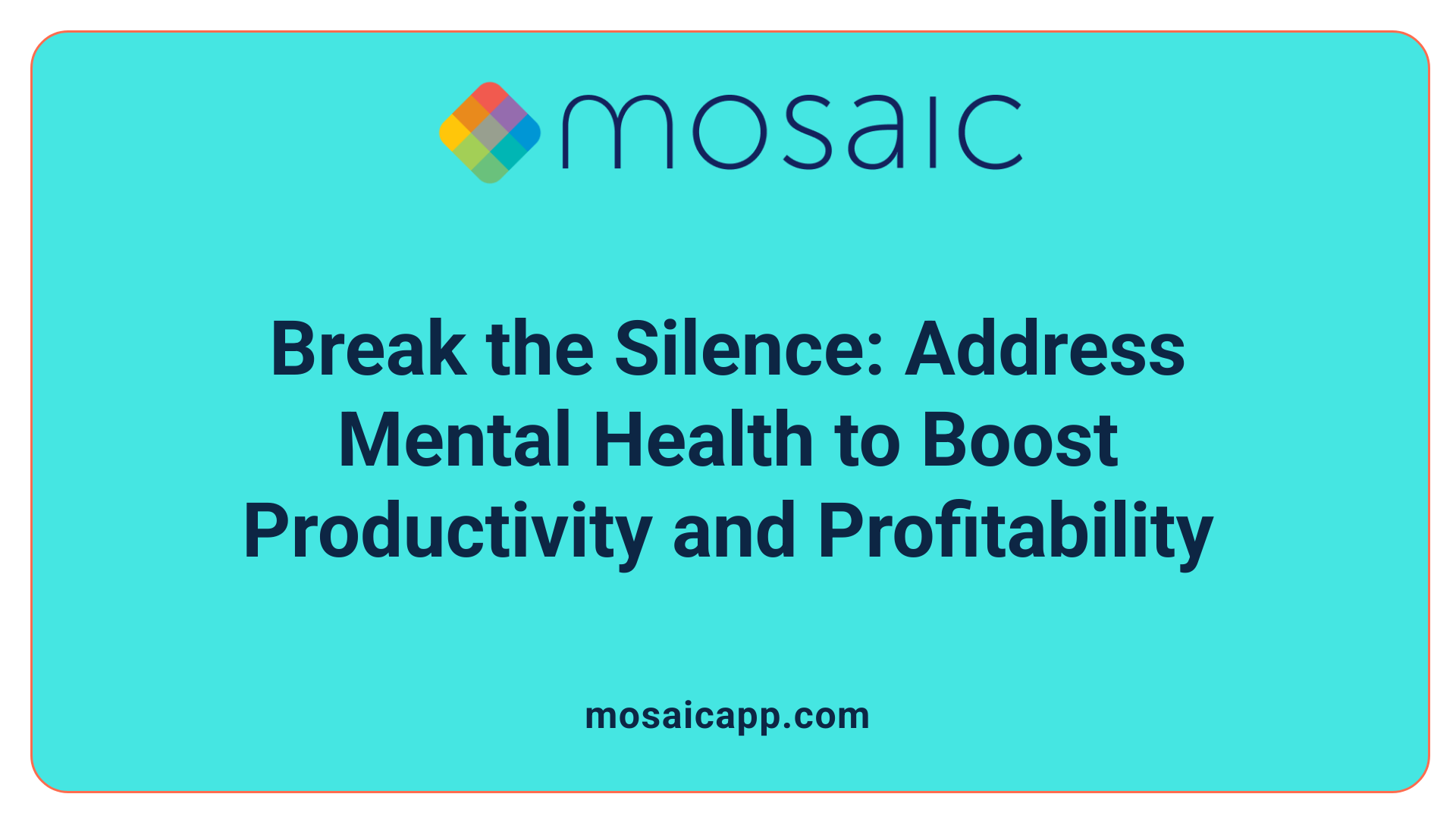 Break the Silence: Address Mental Health to Boost Productivity and Profitability