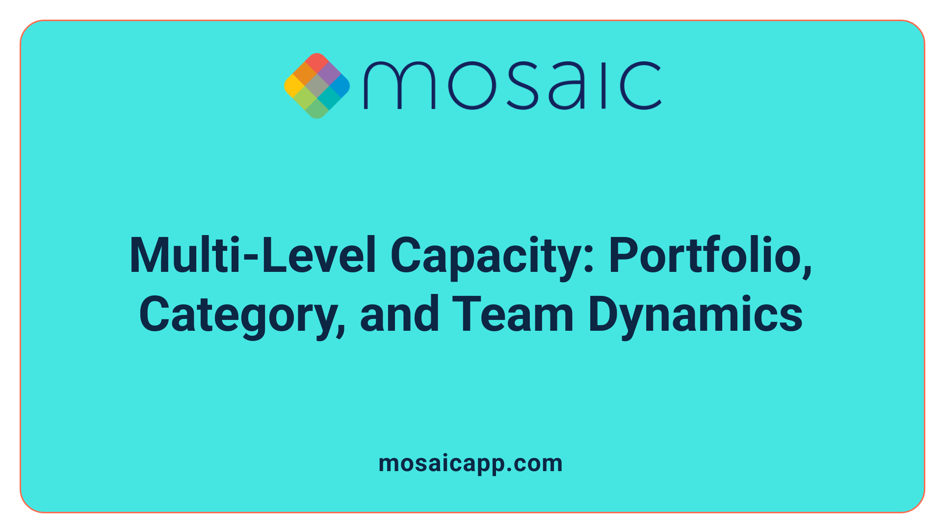 Multi-Level Capacity: Portfolio, Category, and Team Dynamics