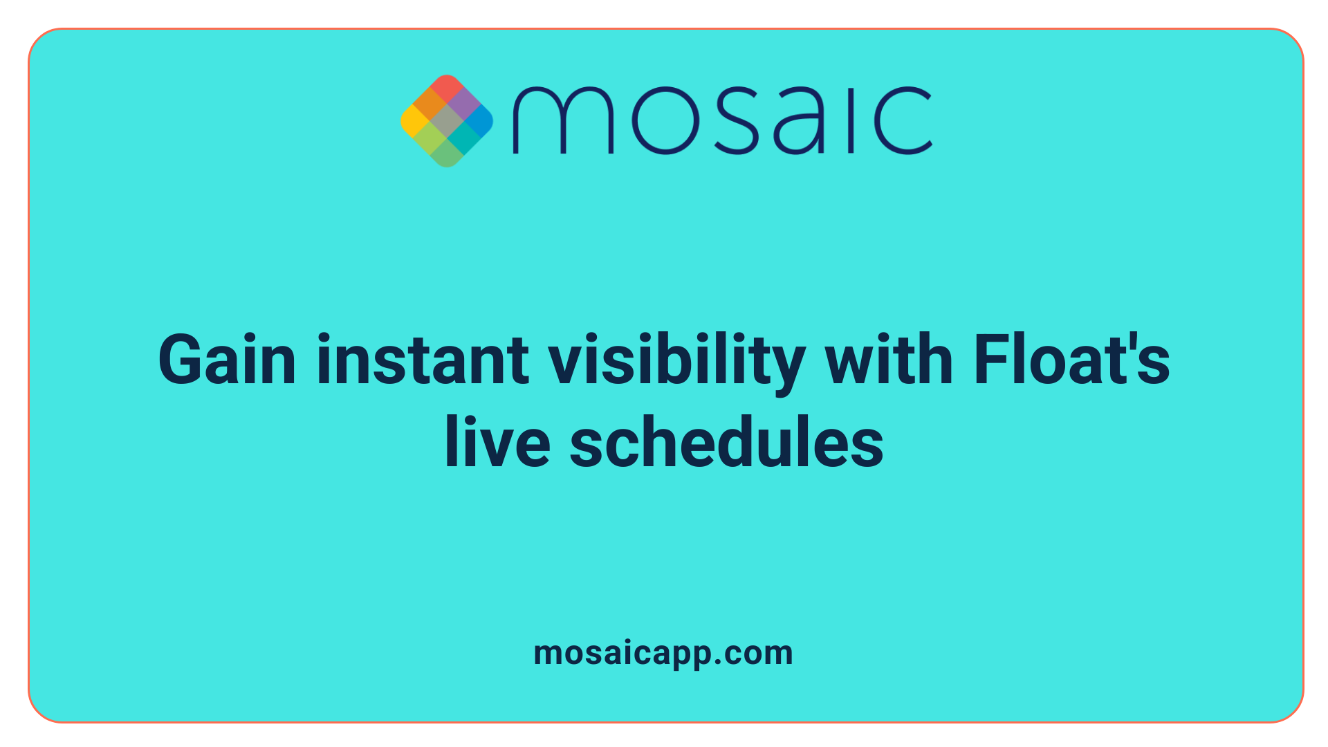 Gain instant visibility with Float's live schedules