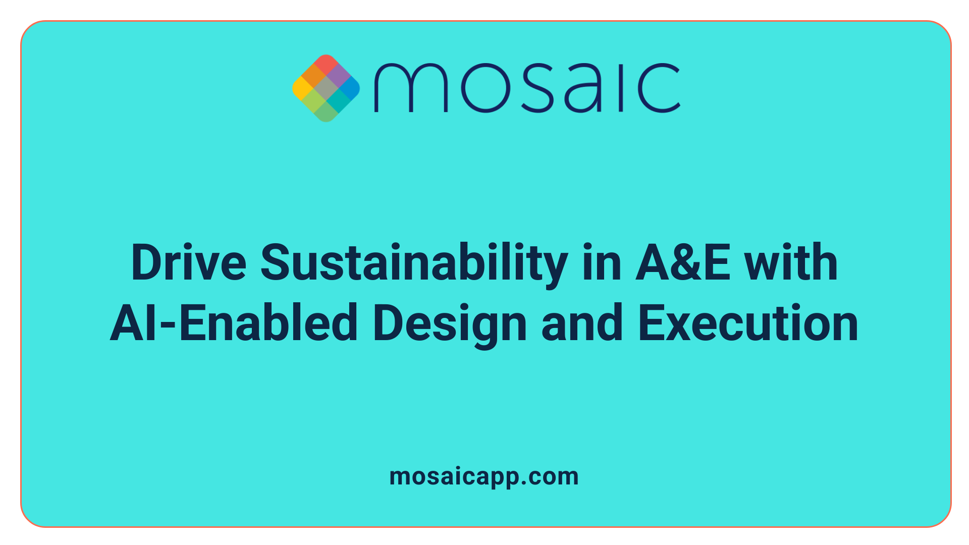 Drive Sustainability in A&amp;E with AI-Enabled Design and Execution
