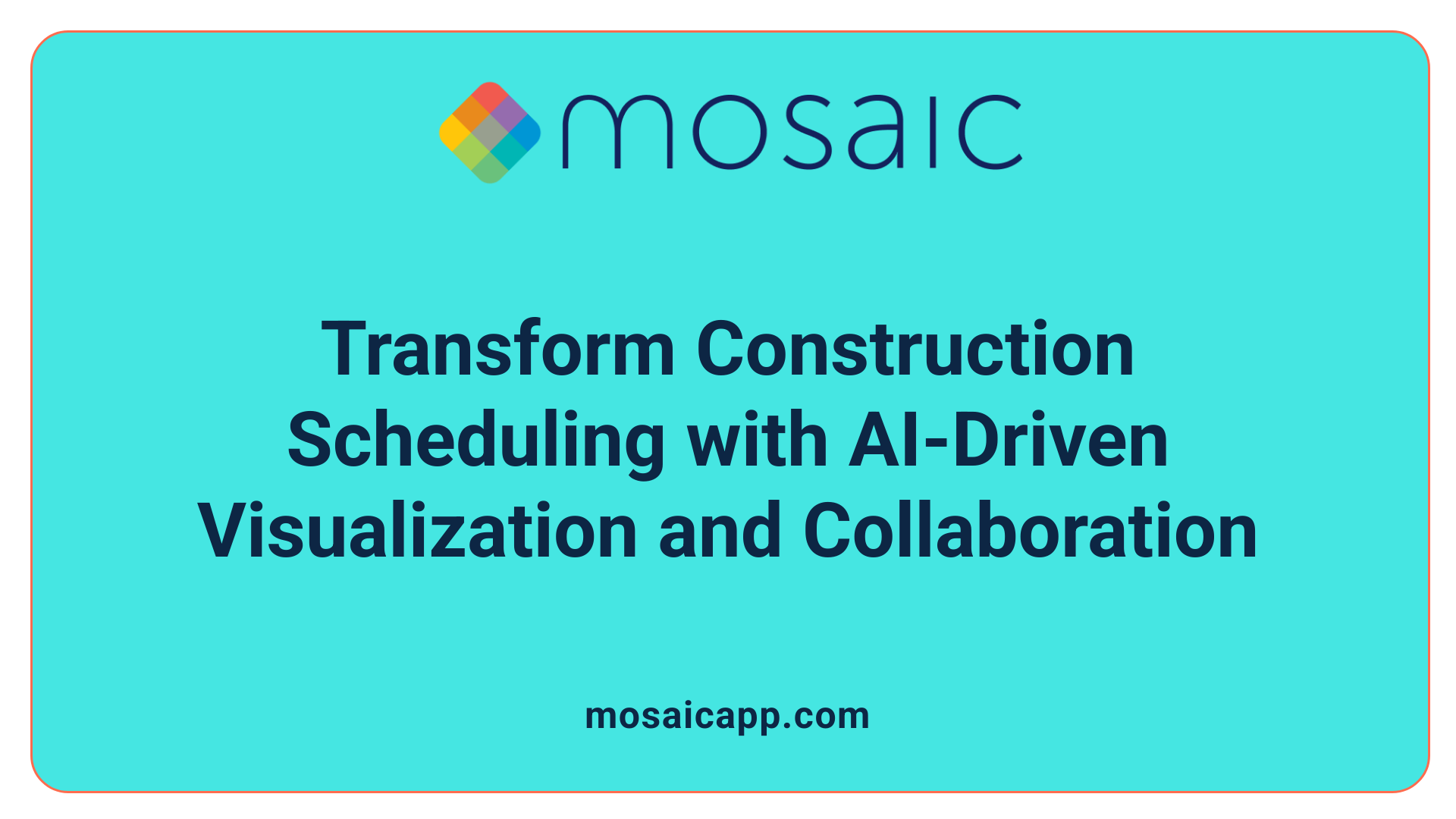 Transform Construction Scheduling with AI-Driven Visualization and Collaboration