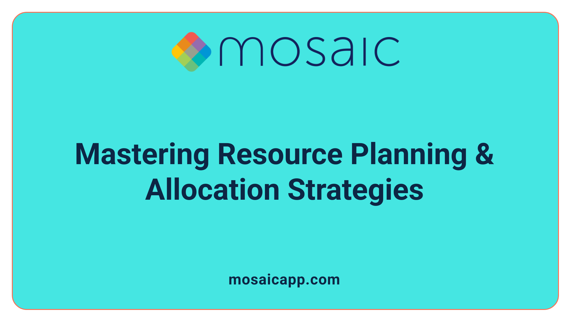 Mastering Resource Planning &amp; Allocation Strategies