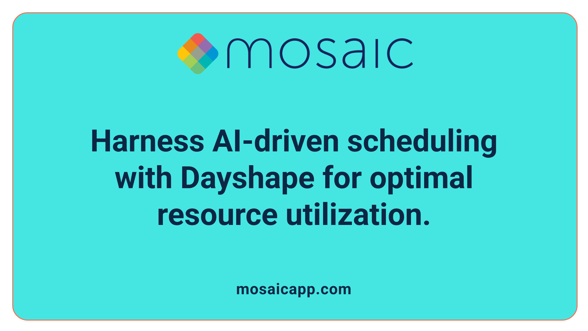 Harness AI-driven scheduling with Dayshape for optimal resource utilization.