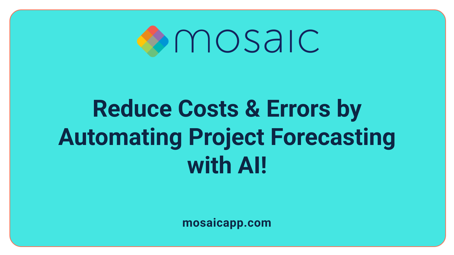 Reduce Costs &amp; Errors by Automating Project Forecasting with AI!