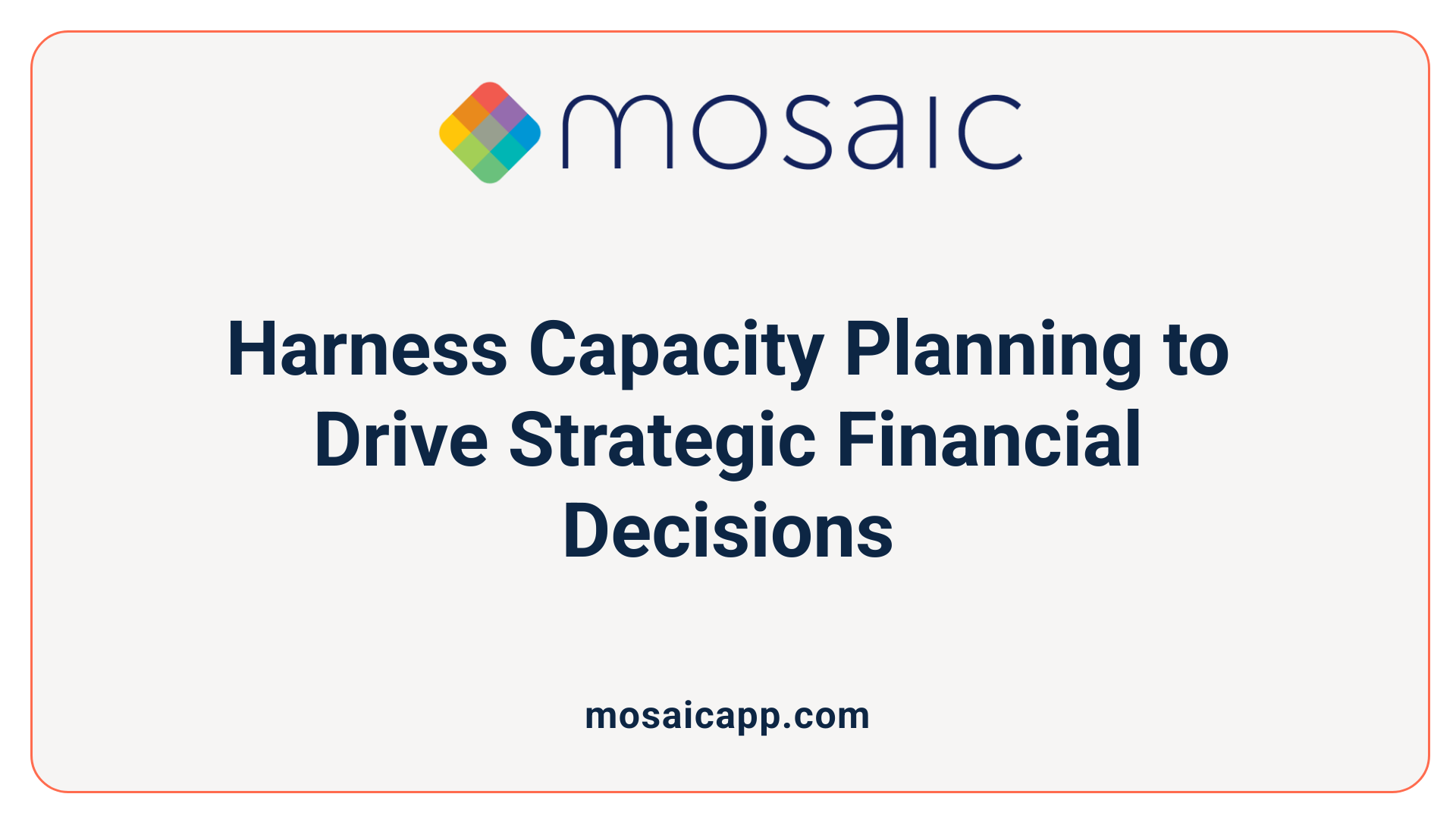 Harness Capacity Planning to Drive Strategic Financial Decisions