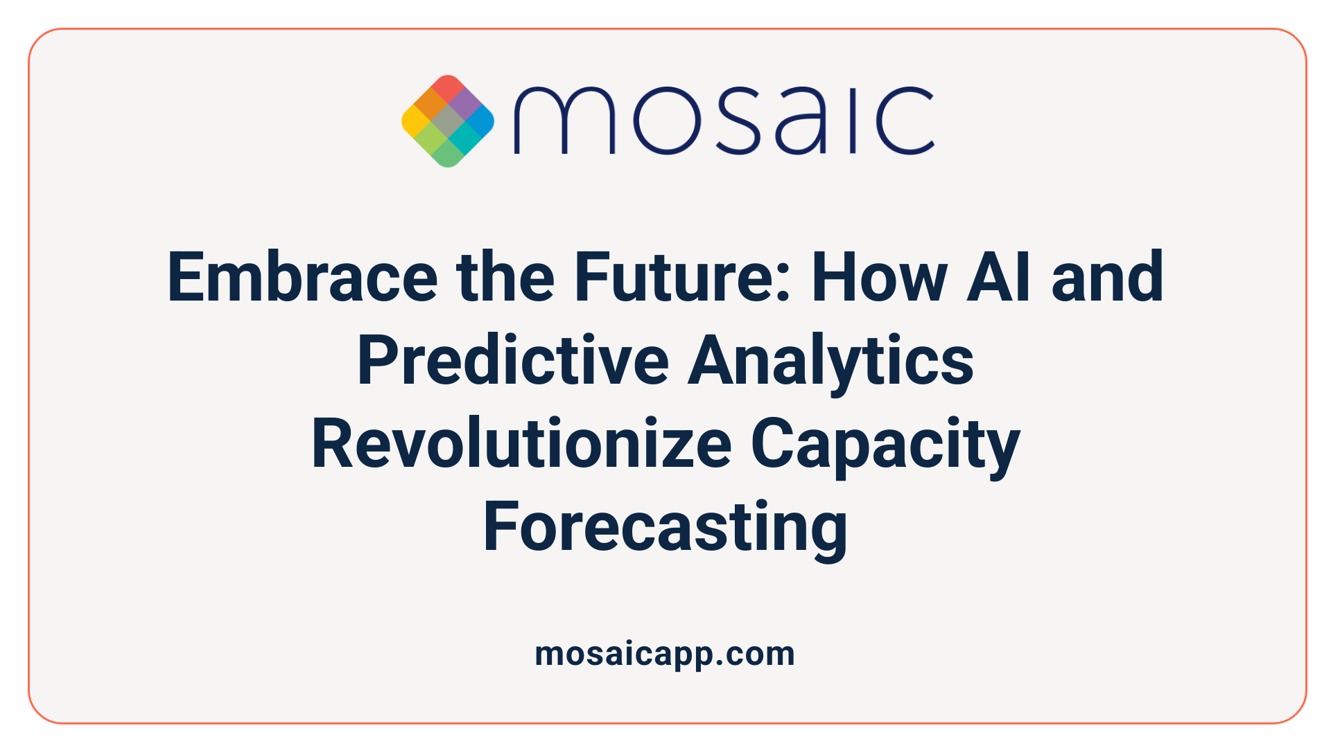 Embrace the Future: How AI and Predictive Analytics Revolutionize Capacity Forecasting