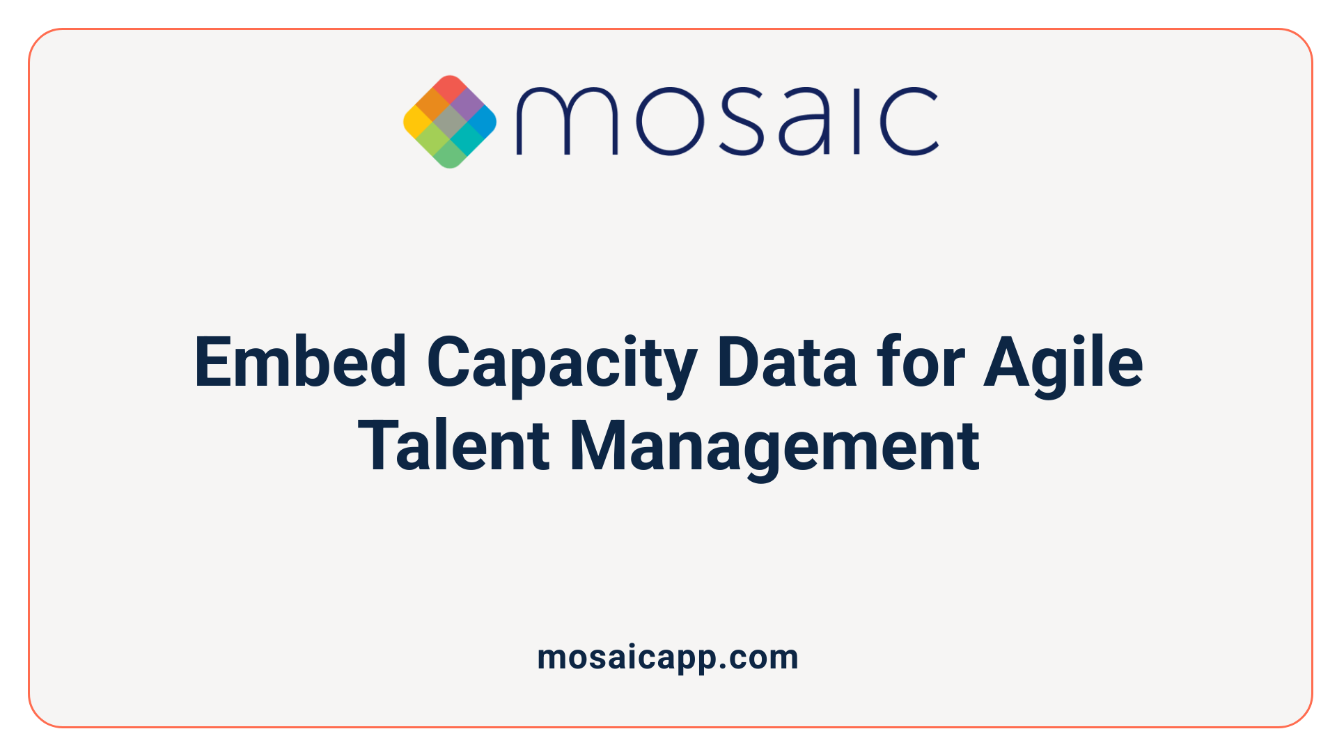 Embed Capacity Data for Agile Talent Management
