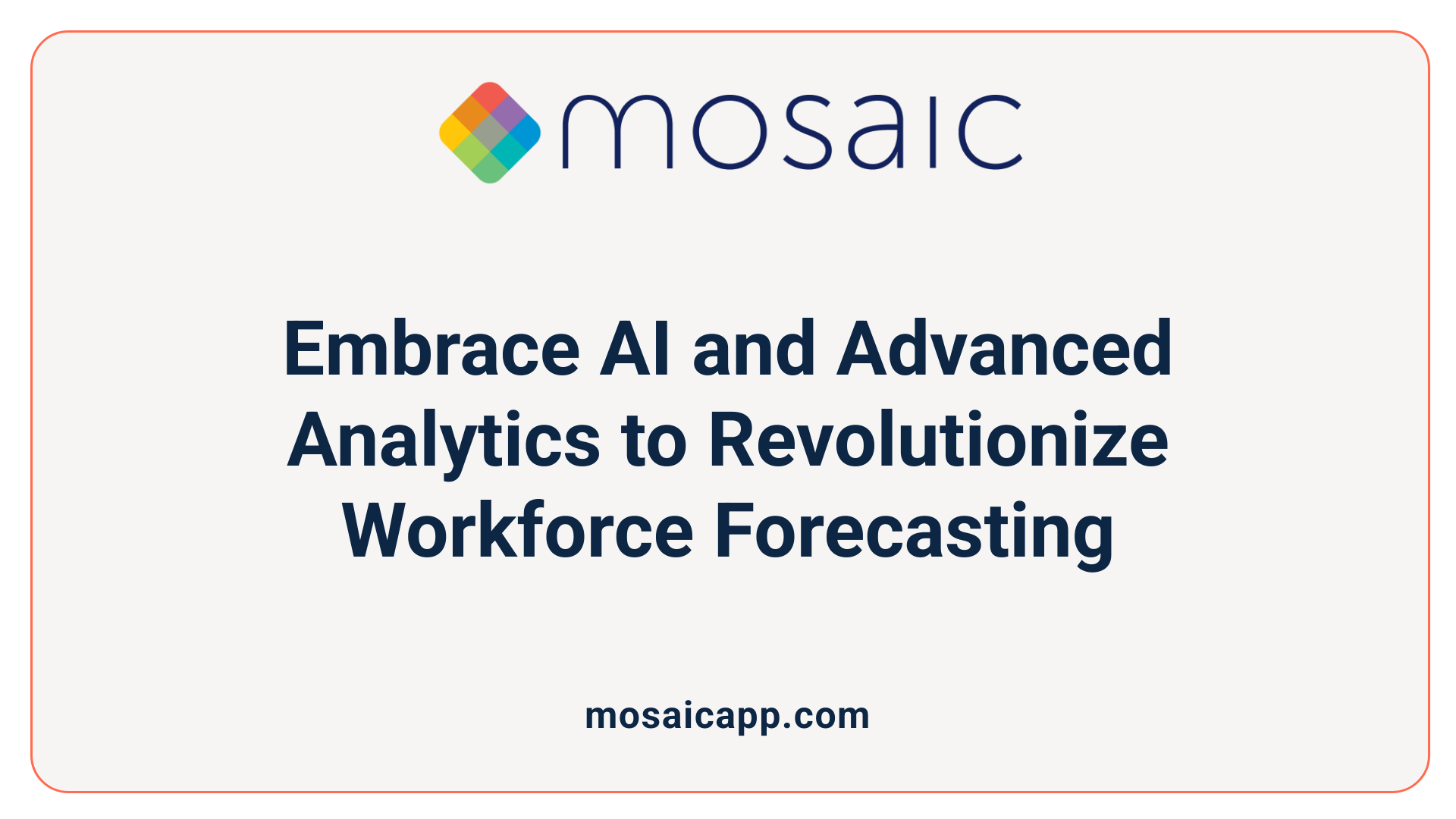 Embrace AI and Advanced Analytics to Revolutionize Workforce Forecasting