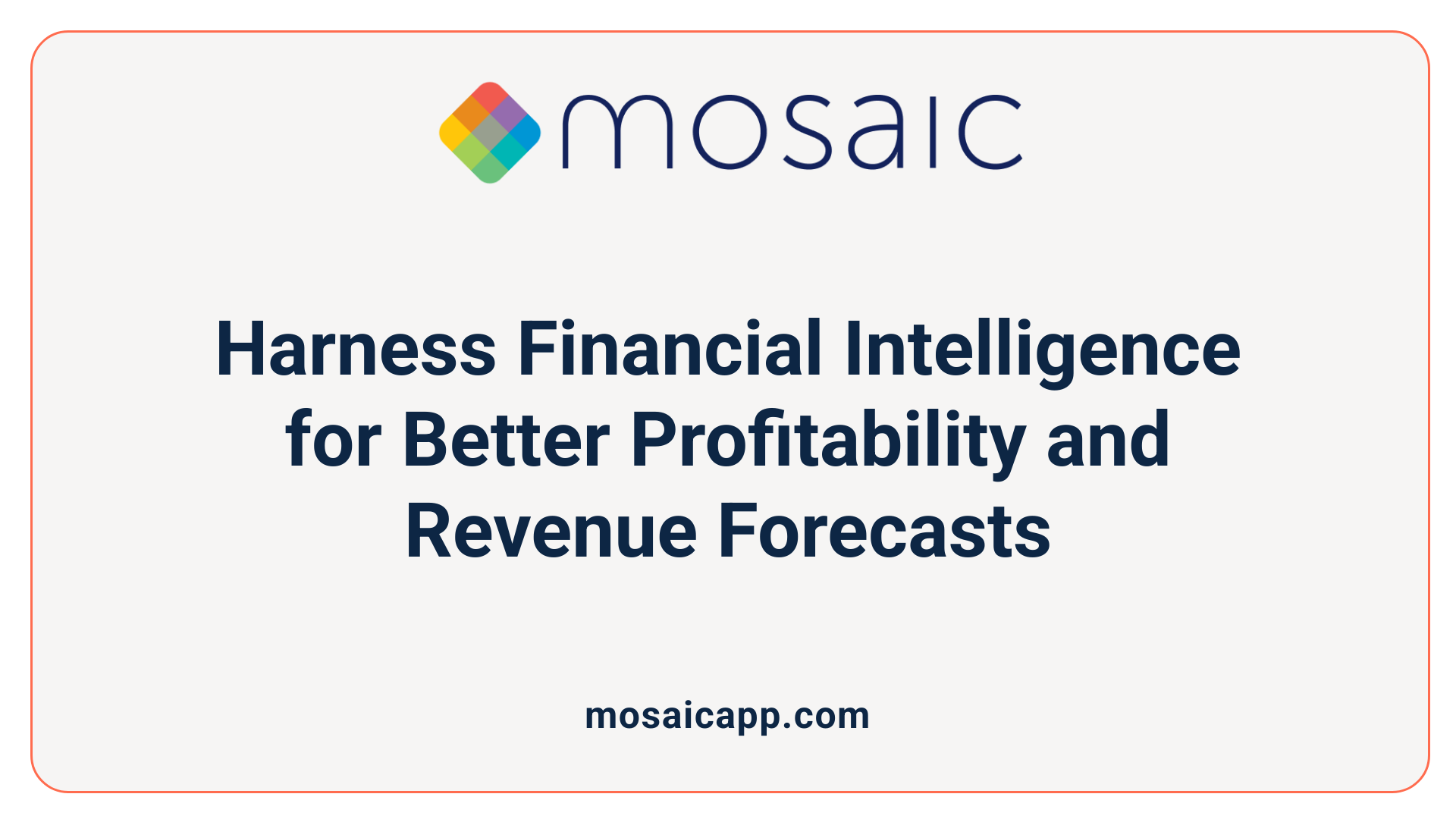 Harness Financial Intelligence for Better Profitability and Revenue Forecasts