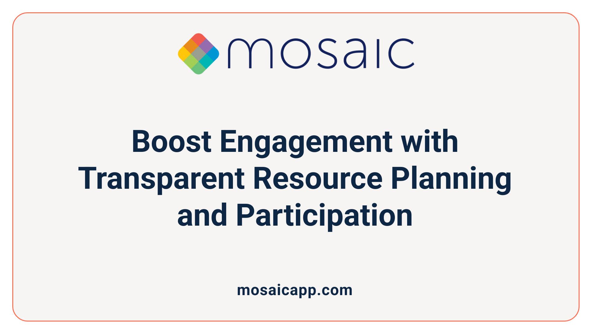 Boost Engagement with Transparent Resource Planning and Participation